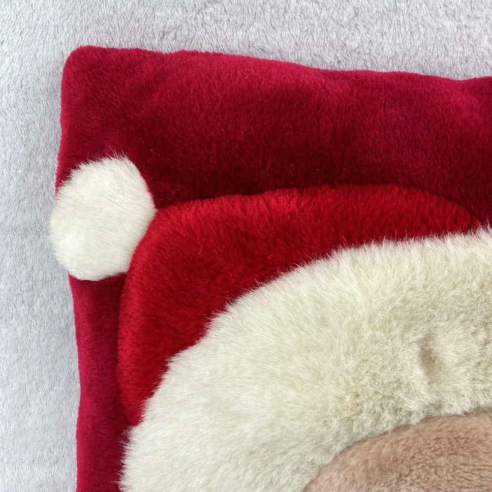 VTG Christmas Santa Claus Plush Pillow 14”
